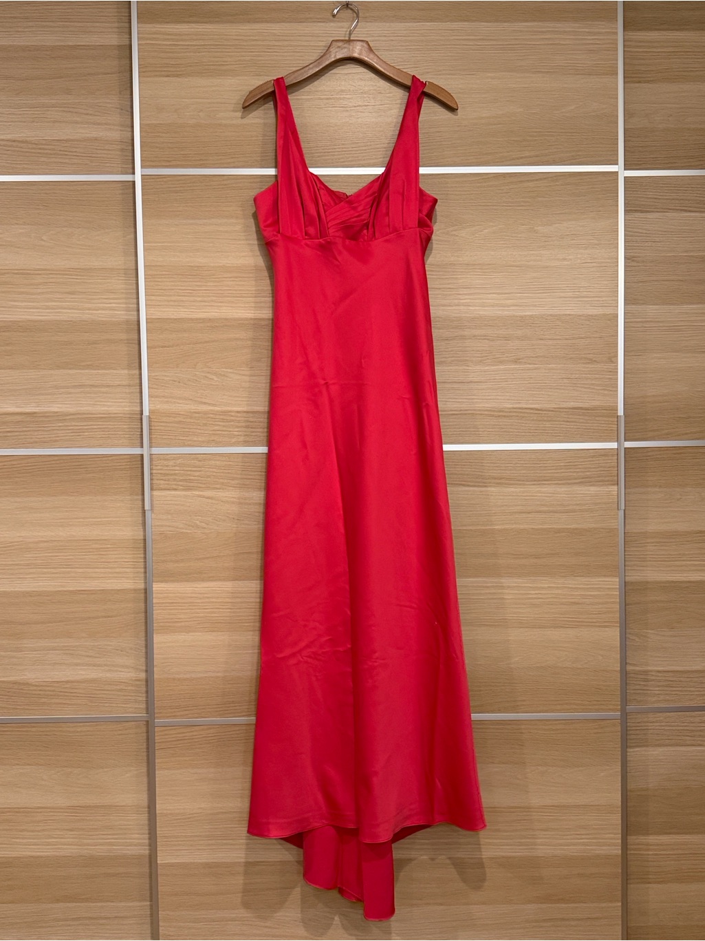 Calvin Klein Red Satin Prom Dress